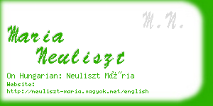 maria neuliszt business card